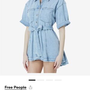 Free People Light Blue Denim Dress